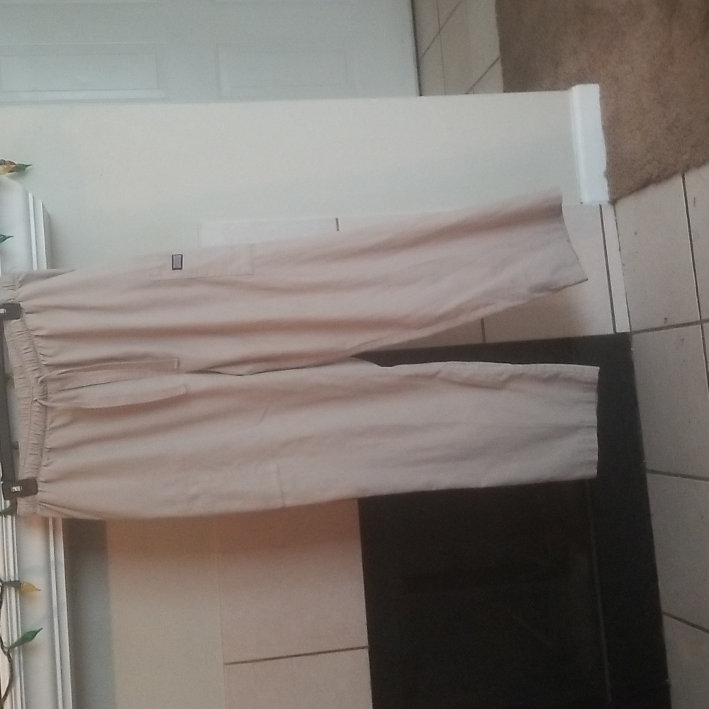 Cargo elastic waist tie nursing pants